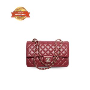 [Supper Vip] Chanel Classic 11.12 Handbag Burgundy For Women 9.9in/25.5cm A01112 Y04059 NZV44