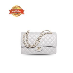 [Supper Vip] Chanel Classic 11.12 Handbag Gray For Women 9.9in/25.5cm A01112 Y04059 NZV46