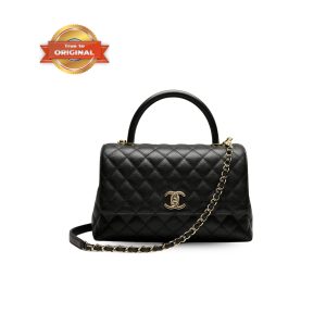 [Supper Vip] Chanel Large Flap Bag With Top Handle Black For Women 29cm/11.3in A92991 B05061 94305