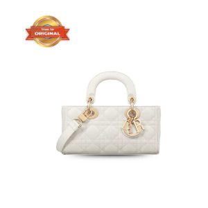 [Supper Vip] Christian Dior Small Lady D-Joy Bag Latte For Women 22cm/8.7in M0613ONGE_M030