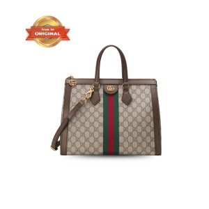 [Supper Vip] Gucci Ophidia Medium Top Handle Bag Beige For Women 34cm/13.5in ‎524537 K05NB 8745