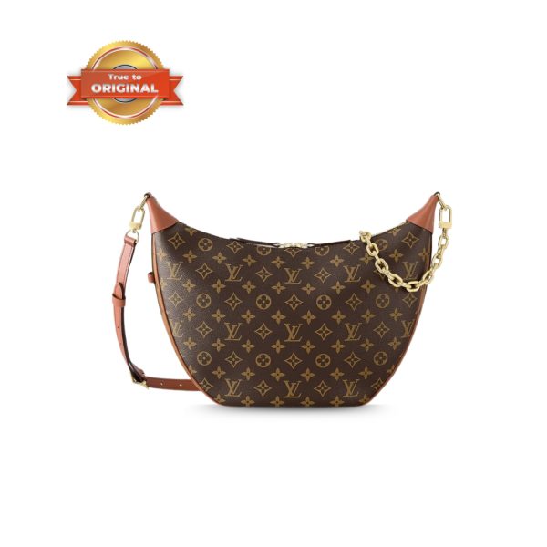 [Supper Vip] Louis Vuitton Loop Hobo Monogram Canvas Brown For Women 38cm/15in M46311