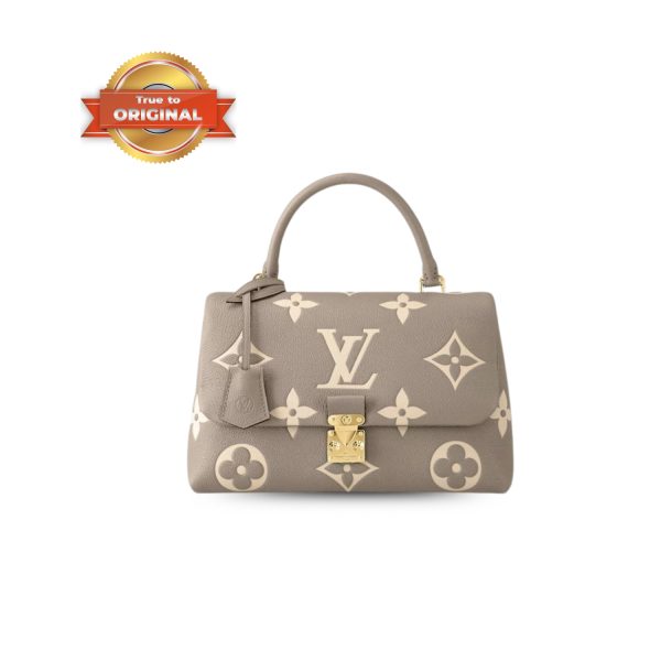 [Supper Vip] Louis Vuitton Madeleine MM Monogram Empreinte Handbags Dove Gray/ Creme Beige For Women 11.8in/30cm M46041