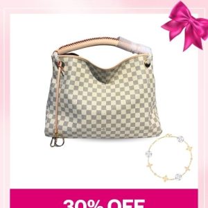 Love Set Louis Vuitton: Artsy MM Damier Azur Canvas Bag + Idylle Blossom Bracelet – MassToneUS