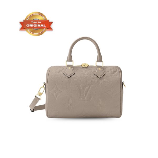 [Supper Vip] Louis Vuitton Speedy Bandoulière 25 Monogram Empreinte Tourterelle For Women 25cm/9.8in M59273