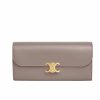 CELINE LARGE WALLET TRIOMPHE IN SHINY PEBBLE 19CM 10E313DPV 10BL