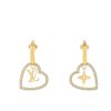 LOUIS VUITTON HEART EARRINGS WHITE M02308