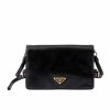 PRADA LEATHER SHOULDER BAG BLACK 23CM 1BD082 2CYR F0002 V DVJ