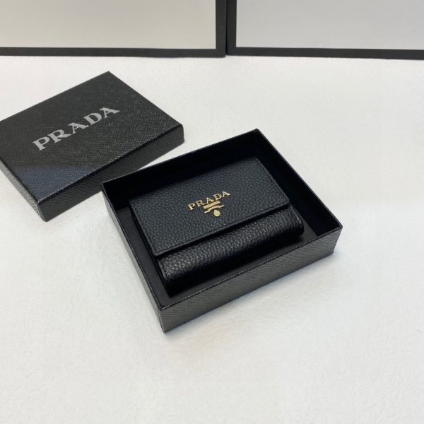 PRADA SMALL SAFFIANO WALLET BLACK 10CM 1MH043 ZLP F061H