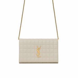 SAINT LAURENT CASSANDRE CHAIN WALLET WHITE 23CM 743346AABVP9207
