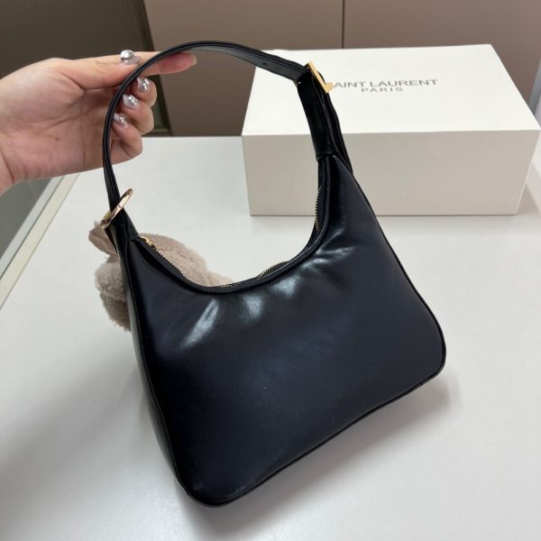 SAINT LAURENT CALYPSO MINI HOBO BAG BLACK 21CM 791484AACX71000