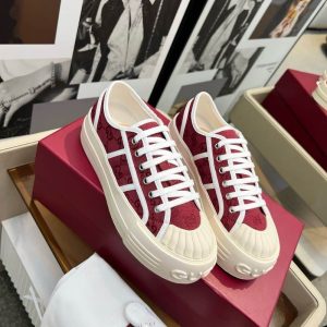 GUCCI WOMEN CHUNKY SNEAKER ROSSO ANCORA ‎816879 FABZZ 8545