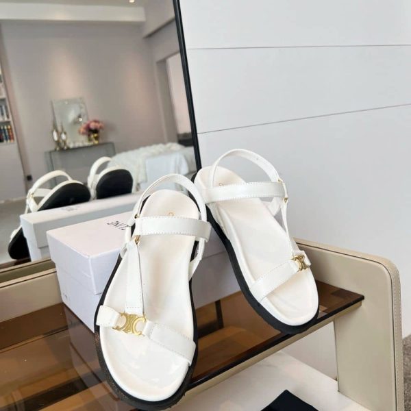 CELINE MAUD SANDAL WITH TRIOMPHE WHITE 362225042C 01BC