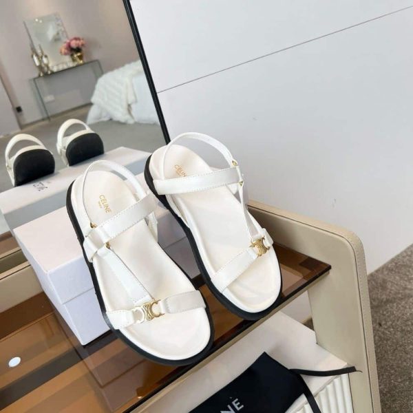 CELINE MAUD SANDAL WITH TRIOMPHE WHITE 362225042C 01BC