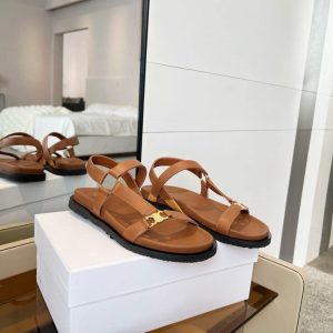 CELINE MAUD SANDAL WITH TRIOMPHE LIGHT CARAMEL 362225042C 04IC