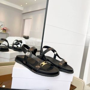 CELINE MAUD SANDAL WITH TRIOMPHE BLACK 362225042C 38NO