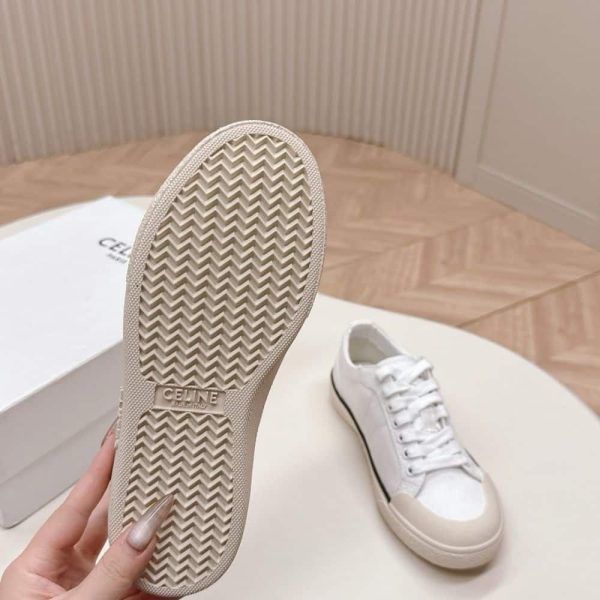 CELINE ALAN SNEAKERS WITH TRIOMPHE IN CANVAS OPTIC WHITE 363675148C 01OP