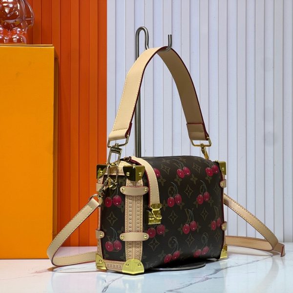 LOUIS VUITTON X TAKASHI MURAKAMI MONOGRAM CERISE SIDE TRUNK MM 21CM BROWN M14278