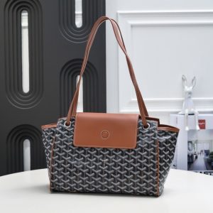 GOYARD ROUETTE SOUPLE BAG BLACK AND TAN 31CM ROUETTPMLTY01CL03P