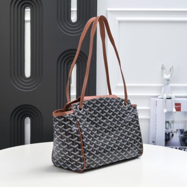 GOYARD ROUETTE SOUPLE BAG BLACK AND TAN 31CM ROUETTPMLTY01CL03P
