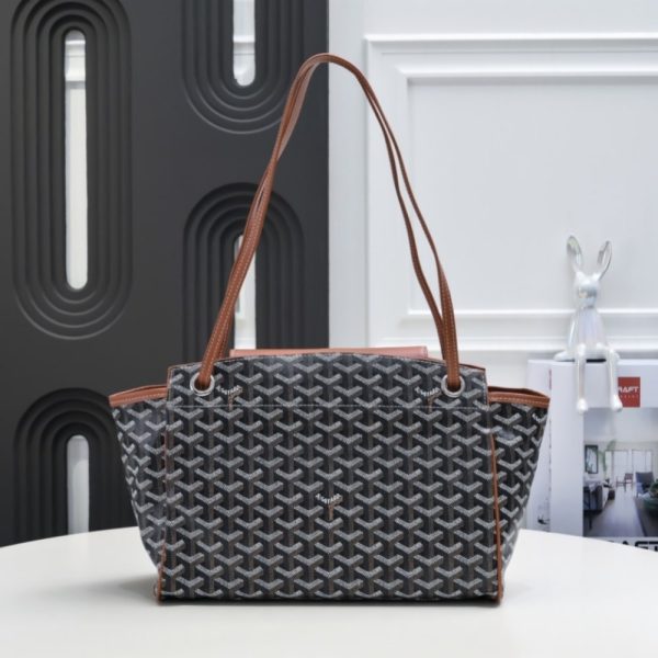 GOYARD ROUETTE SOUPLE BAG BLACK AND TAN 31CM ROUETTPMLTY01CL03P