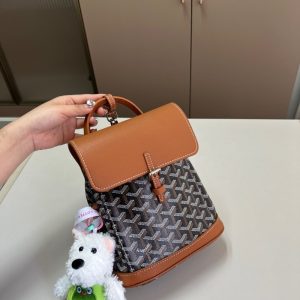 GOYARD ALPHI MINI BACKPACK BLACK AND TAN 19CM ALPIN2MINTY33CL33P