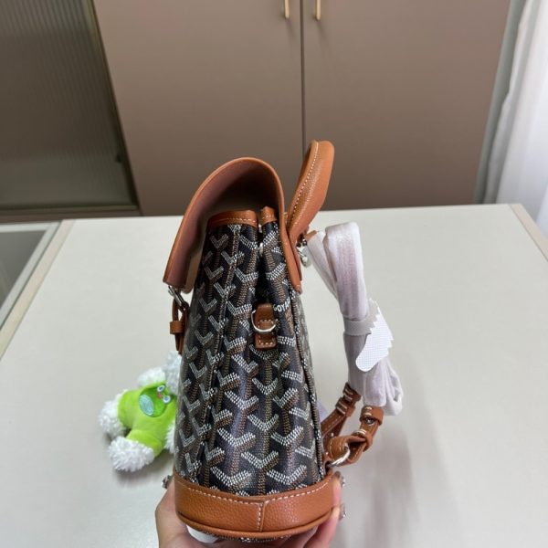 GOYARD ALPHI MINI BACKPACK BLACK AND TAN 19CM ALPIN2MINTY33CL33P