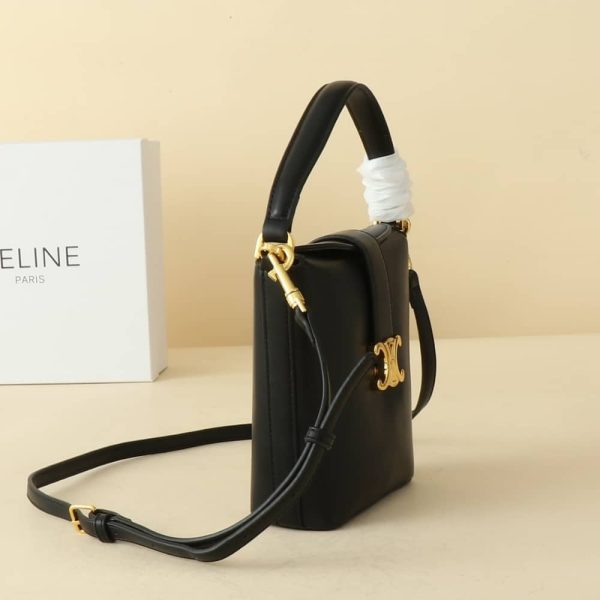 CELINE MINI BUCKET LOUISE IN SMOOTH BLACK 15CM 10N473GHJ 38NO