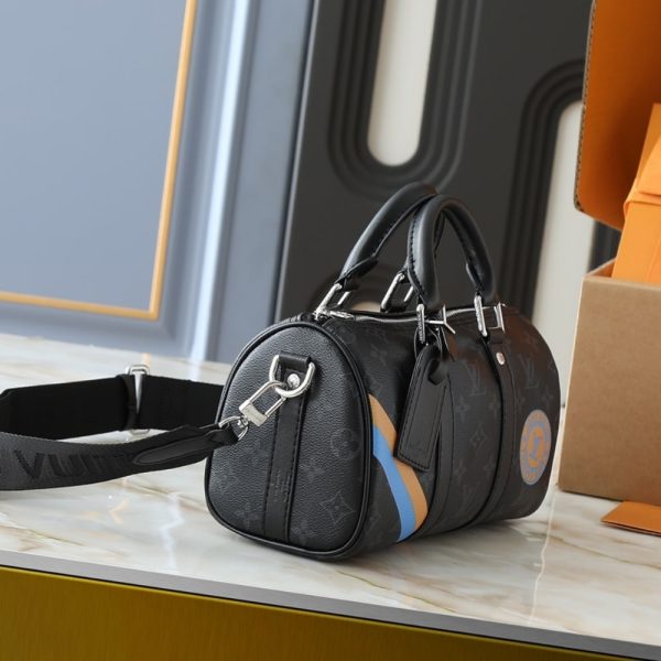 LOUIS VUITTON KEEPALL BANDOULIÈRE 25 MON MONOGRAM BLACK 25CM P01942
