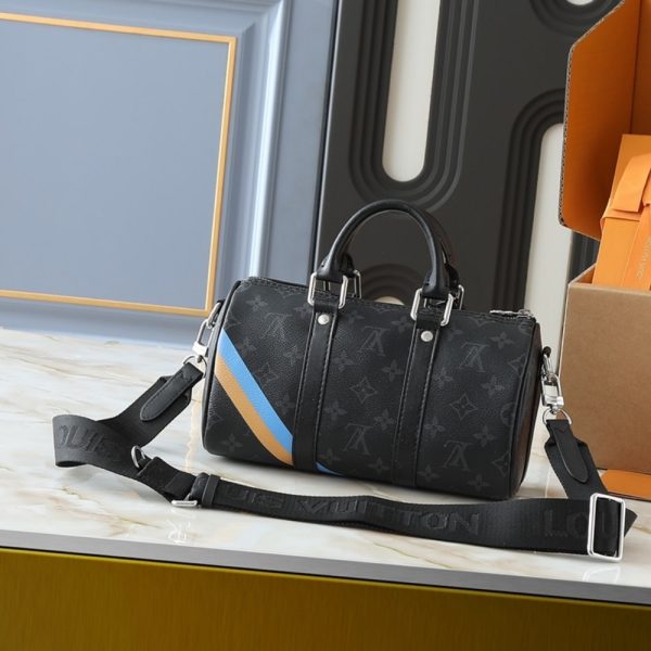 LOUIS VUITTON KEEPALL BANDOULIÈRE 25 MON MONOGRAM BLACK 25CM P01942