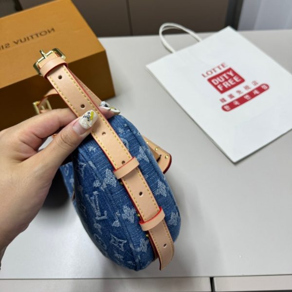 LOUIS VUITTON CROISSANT MM MONOGRAM BLUE DENIM 24CM M46856