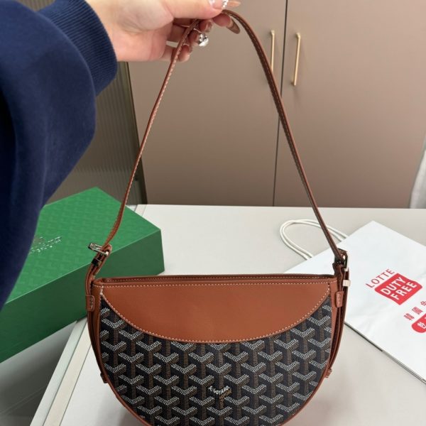 GOYARD HIRONDELLE BAG BLACK AND TAN 24CM HIRONDPMLTY01CL03P
