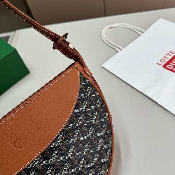 GOYARD HIRONDELLE BAG BLACK AND TAN 24CM HIRONDPMLTY01CL03P