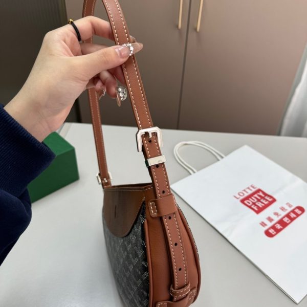 GOYARD HIRONDELLE BAG BLACK AND TAN 24CM HIRONDPMLTY01CL03P