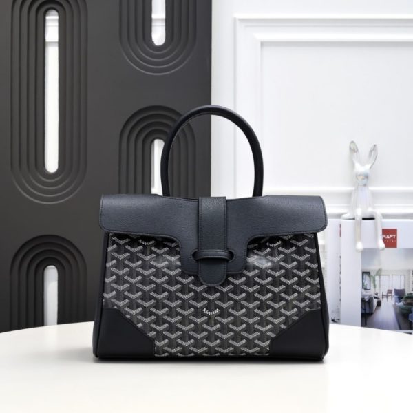 GOYARD SAÏGON TOTE BAG BLACK 34CM SAIGOCMMLTY01CL01P