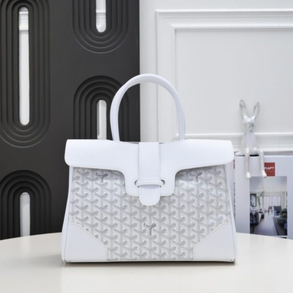 GOYARD SAÏGON TOTE BAG WHITE 34CM SAIGOCMMLTY50CL50P