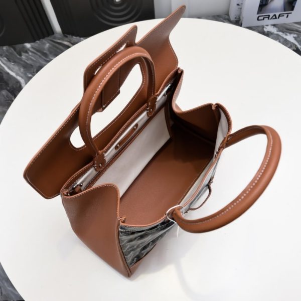 GOYARD SAÏGON TOTE BAG BLACK AND TAN 34CM SAIGOCMMLTY01CL03P