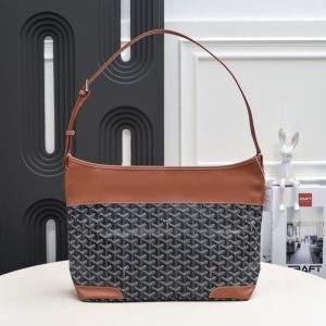 GOYARD GRENADINE HOBO BAGS BLACK AND TAN 42CM