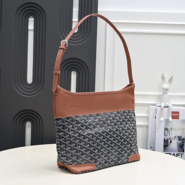 GOYARD GRENADINE HOBO BAGS BLACK AND TAN 42CM