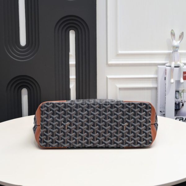 GOYARD GRENADINE HOBO BAGS BLACK AND TAN 42CM