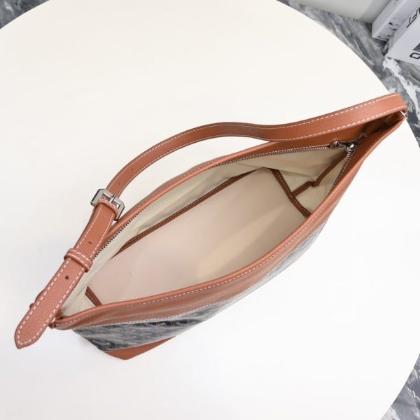 GOYARD GRENADINE HOBO BAGS BLACK AND TAN 42CM