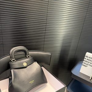 PRADA MEDIUM CAREY BAG BLACK 31CM 1BG567 2HIA F0002 V KOO