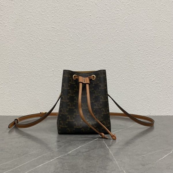 CELINE MICRO SAILOR IN TRIOMPHE CANVAS TAN 17CM 10M742GCE 04LU