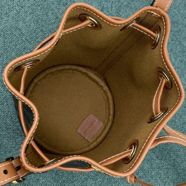 CELINE SMALL DRAWSTRING BAG IN TRIOMPHE CANVAS TAN 17CM 191142BZJ 04LU