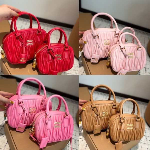 MIUMIU ARCADIE MATELASSÉ NAPPA BAG WHITE 20CM 5BB123 N88 F0009 V OOO