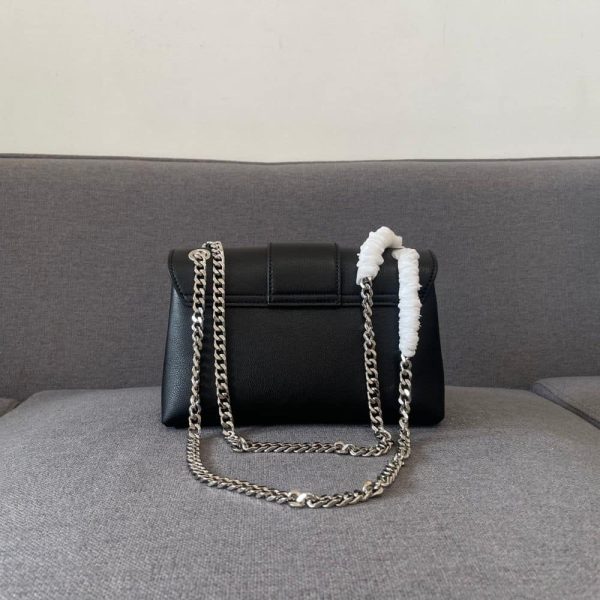 CELINE MEDIUM VICTOIRE BAG IN SUPPLE GRAINED BLACK 25CM 115853FDU 38SI