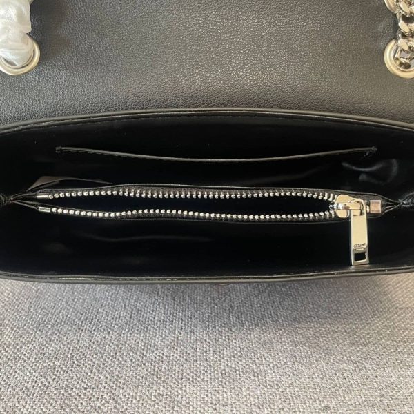 CELINE MEDIUM VICTOIRE BAG IN SUPPLE GRAINED BLACK 25CM 115853FDU 38SI