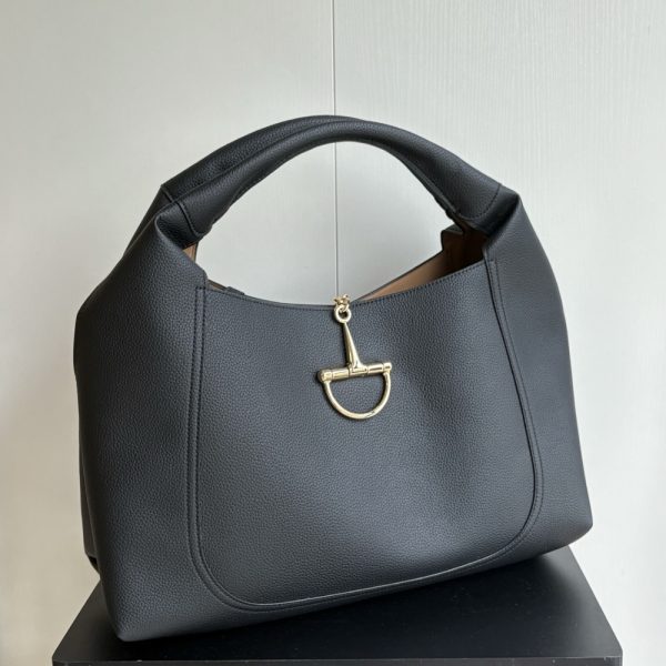 GUCCI SOFTBIT MEDIUM TOP HANDLE BAG BLACK 27CM 837467 AAEAO 1000