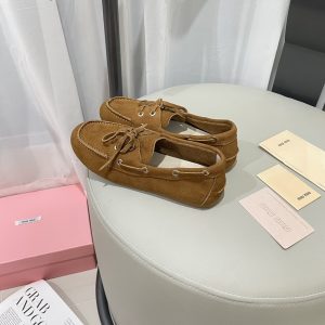 MIUMIU FADED UNLINED SUEDE LOAFERS CINNAMON 5D123E Z5O F0401 F D005