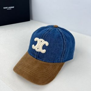 CELINE TRIOMPHE BASEBALL CAP IN UNION WASH BLUE